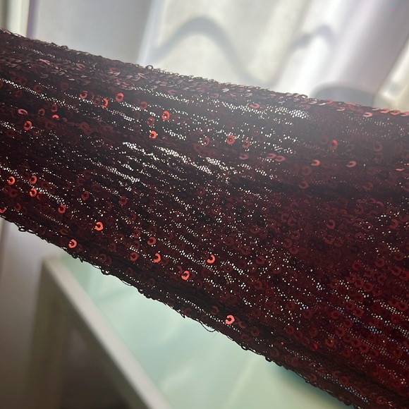 FASHION NOVA Burgundy Sequin Mini Dress - Picture 14 of 17